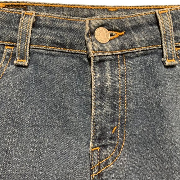 Levi's High Rise Blue Jean Denim Shorts Red Tab Juniors Size 5 - Picture 2 of 8